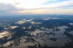 Неймовірні кадри паводку на Закарпатті з висоти пташиного польоту