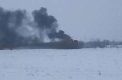 Пожежа на нафтобазі у Василькові