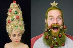 Елка на голове: сеть взорвал новый новогодний тренд
