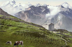 Живописные пейзажи Швейцарии в цветных открытках 1890 года