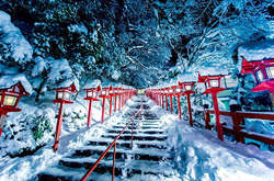 Морозная сказка: В сети показали невероятные фото заснеженного Киото