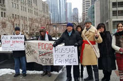 «Зупиніть війну у Сирії, Україні та Грузії». У Москві і Чикаго пройшов флешмоб