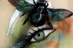 Жуки и гусеницы: бьюти-блогер использует настоящих насекомых в макияже