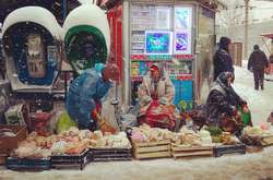 Зима в Києві. Станція метро&nbsp;&laquo;Святошин&raquo;