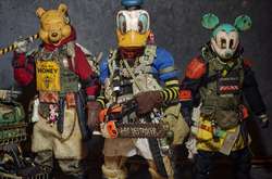 Японский художник превратил известных персонажей мультфильмов в героев постапокалиптического мира