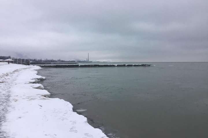 Азовское море покрылось тонким льдом (фото, видео)