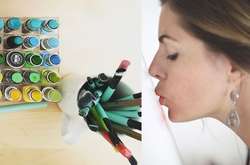 Тысячи поцелуев и разноцветные помады на холсте: Неординарные работы художницы восхитили сеть 