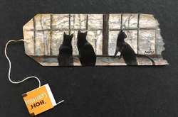  «363 дня чая»: Художница на протяжении трёх лет создаёт миниатюры на чайных пакетиках  