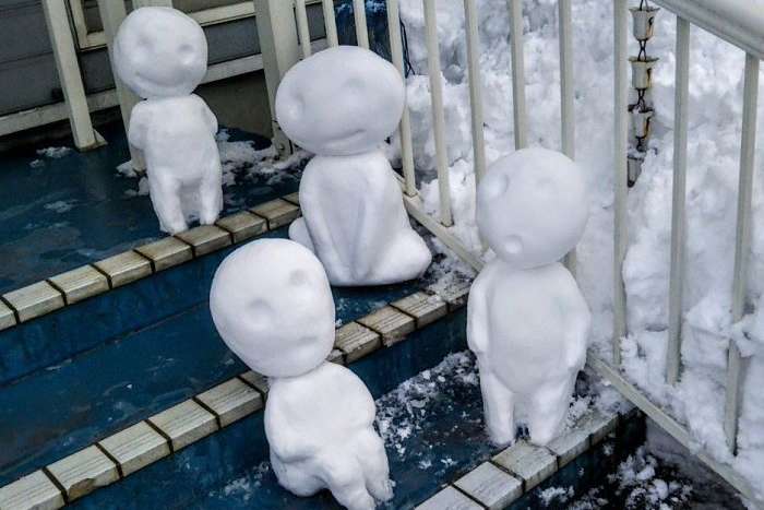 Таких оригінальних сніговиків ви не зустрінете більше ніде. Добірка фото з Японії