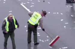  Полицейским пришлось перекрыть скоростную трассу 