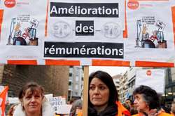  Акція протесту працівників будинків престарілих у Ліоні 