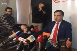 Саакашвили на брифинге, 13 февраля 2018 года