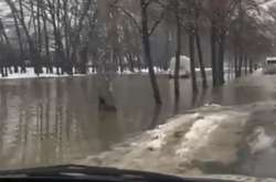 У Голосіївському районі на очах у киян утворилося озеро