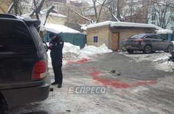 Место убийства на улице Лютеранской в Киеве