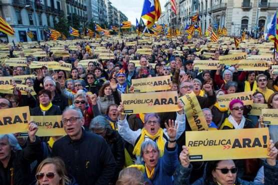 У Барселоні сепаратисти знов влаштували протести за незалежність Каталонії