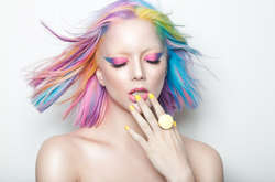Радужное окрашивание волос