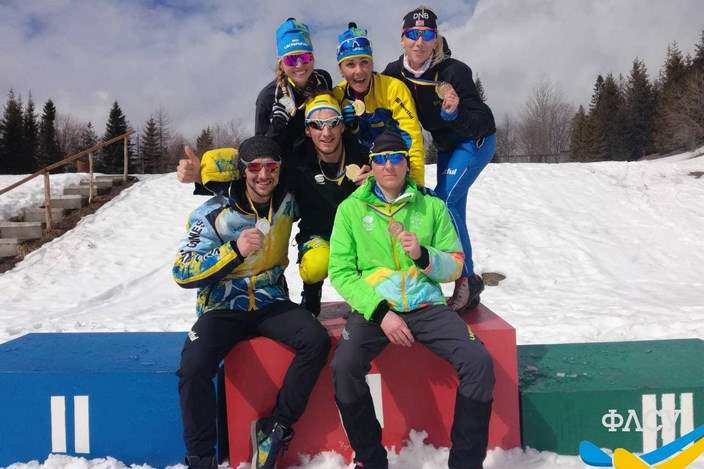 Красовський, Антипенко й Анцибор – чемпіони України з класичного лижного спринту. Фото