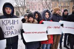 Акція протесту  проти виборів в Криму 
