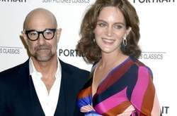 Стэнли Туччи с супругой