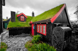 Необычная крыша скандинавских домиков