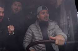 Мілевський за кермом автобуса