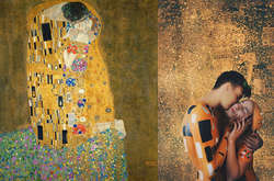 «Поцелуй», Густав Климт