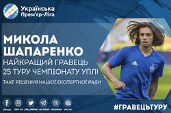 19-річний футболіст «Динамо» Шапаренко – найкращий гравець 25-го туру Прем'єр-ліги