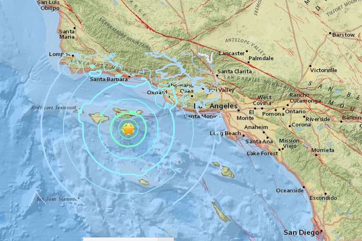 Поблизу Каліфорнії стався землетрус магнітудою 5,3
