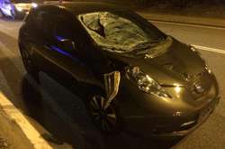 Nissan Leaf, який збив чоловіка