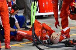 Як Райкконен переїхав ногу своєму механіку (відео)