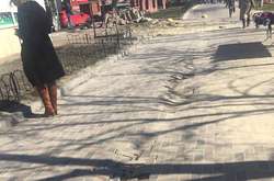 Бруківка на вул. Незалежності у Броварах