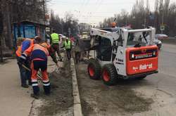 Ремонтні роботи на вул. Олені Теліги