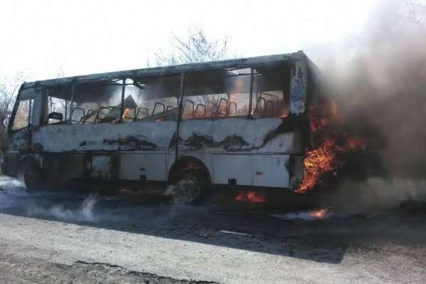 На Вінниччині згорів пасажирській автобус