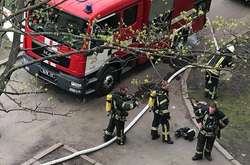 З’явилося відео з місця пожежі на Оболоні