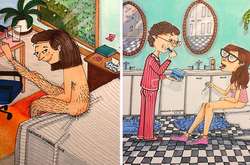 Художница показала, как выглядят семейные пары, когда их никто не видит