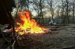 У поліції заявили, що на Лисій горі націоналісти спалили сміття, а не табір ромів
