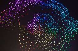 Световое шоу при участии дронов