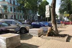 Заміна тротуарної плитки на вул. Володимирській