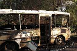 В Кривом Роге на ходу загорелся пассажирский автобус