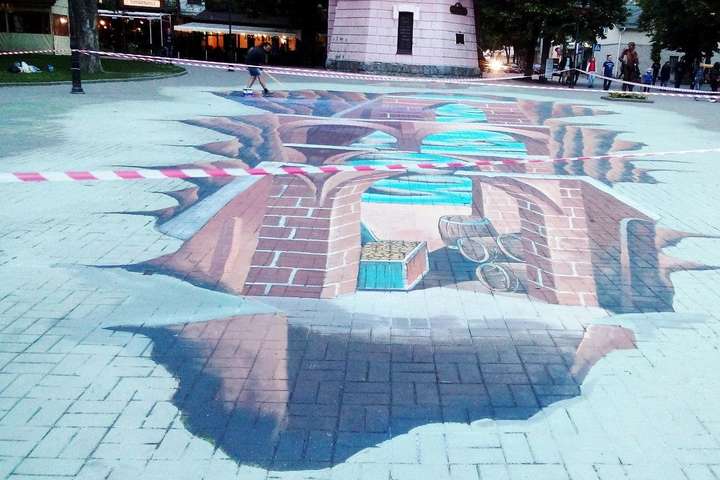 На Європейській площі у Вінниці оновили 3D малюнок