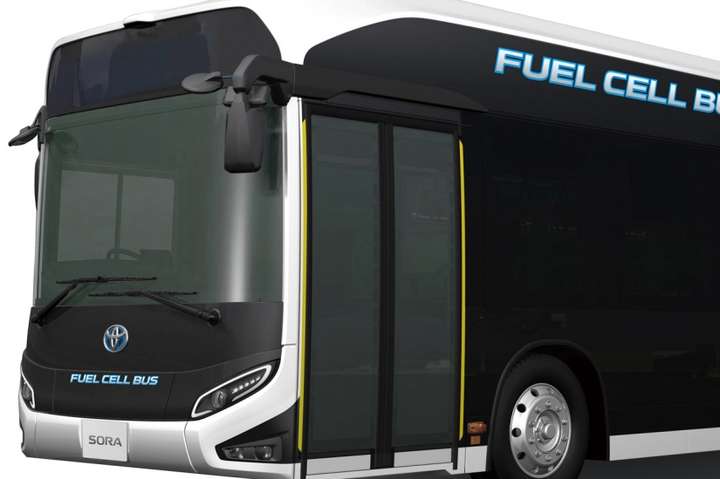 Toyota начала производство автобуса на водородных топливных элементах