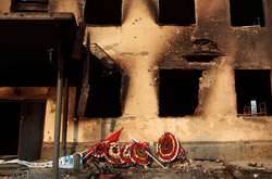 Разрушенное здание в Цхинвале