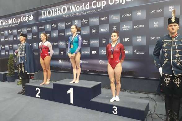 Українська гімнастка здобула три золоті нагороди на Гран-прі в Хорватії