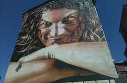 У Харкові намалювали гігантський мурал з зображенням Кузьми Скрябіна. Фотогалерея