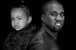 Канье Уэст с дочкой
