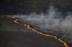 Майже 100 тонн води скинуто для гасіння пожежі в Чорнобильській зоні