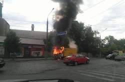 У Чернівцях горіла вантажівка «Укрпошти»