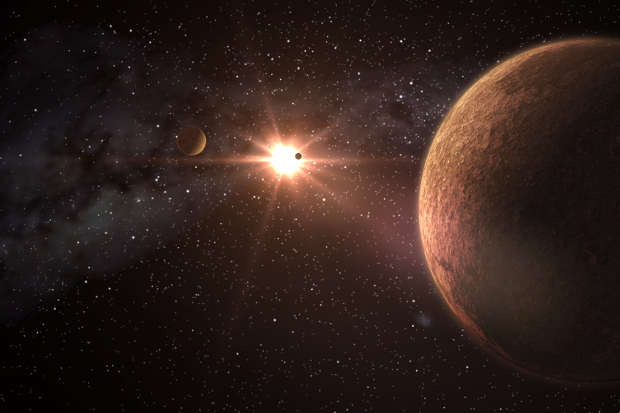 Астрономы нашли систему с тремя землеподобными планетами