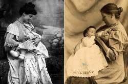 Сеть растрогали снимки кормящих матерей с младенцами, снятые второй половины XIX века