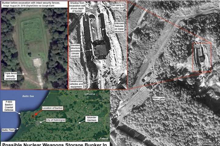 Росія відновила бункер для зберігання ядерних озброєнь у Калінінграді